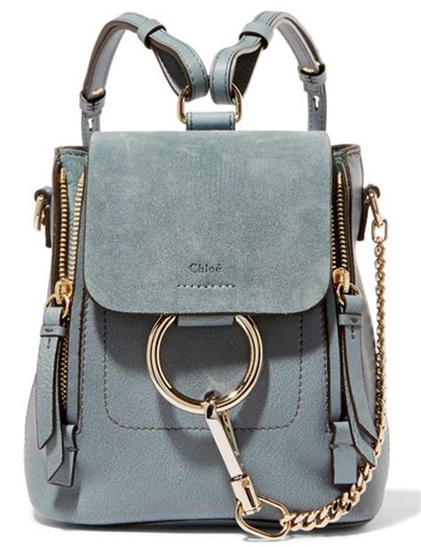 chloe faye small backpack blue